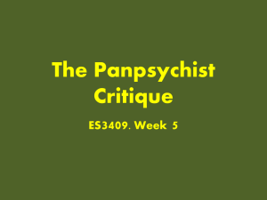 The panpsychist critique: Mathews