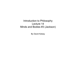 Qualia - David Kelsey`s Philosophy Home Page