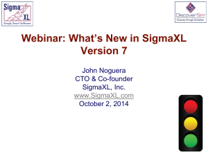 What`s New in SigmaXL Version 7