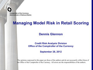 Managing model risk in retail scoring
