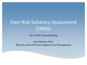 Own Risk Solvency Assessment (ORSA)