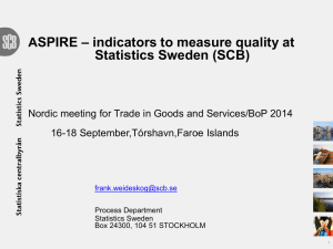 indicators to measure quality at Statistic Sweden