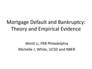 Residential Mortgage Default and Consumer Bankruptcy: Theory