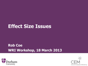 Effect Size - Durham University