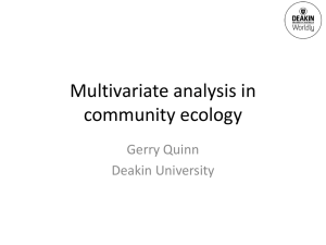 Gerry Quinn - Multivariate analysis in community ecology - Eco
