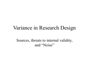 Variance in Research Design
