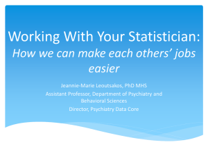 Working with Your Statistician