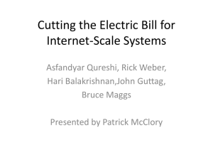 Cutting the Electric Bill for Internet