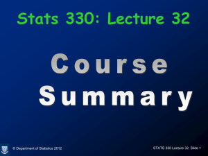 330.Lect32 - Department of Statistics
