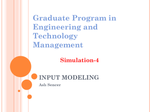 Simulation Input Analysis