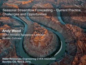 A Wood, Seasonal streamflow forecasting and water management