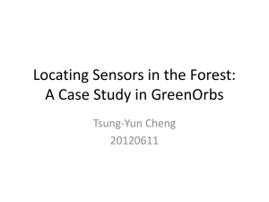 Locating Sensors in the Forest - Network and Systems Laboratory