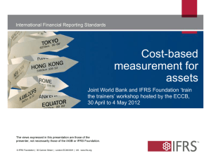 Cost-based measurement for assets