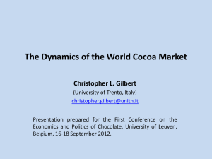 The Dynamics of the World Cocoa Price