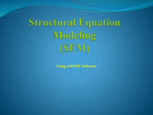 Structural Equation Modeling (SEM)