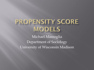 Propensity Score Models - Social Science Research Commons