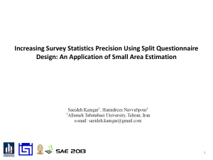 an Application of Small Area Estimation