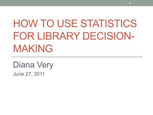 MBA for Librarians Statistics Presentation - ALA-APA