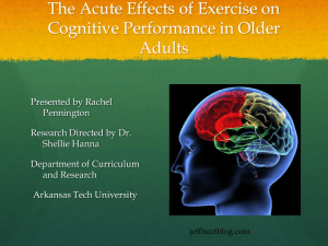 The Acute Effectiveness of Exercise on Cognitive