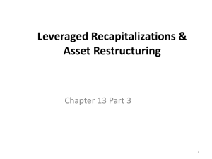 Leveraged Recapitalizations & Asset Restructuring