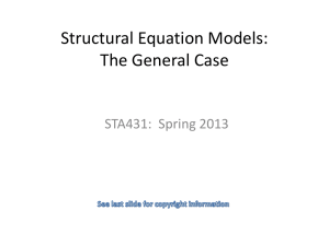 Structural Equation Models - Department of Statistical Sciences
