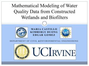 Mathematical Modeling of Empirical Data from - UCI Water-PIRE