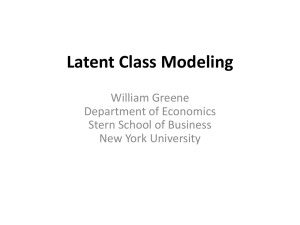 Latent Class Modeling - NYU Stern