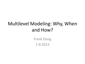 Multilevel Modeling - KU School of Medicine–Wichita