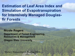Estimation of Leaf Area Index and Simulation of Evapotranspiration