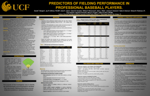 Predictors Of Fielding Performance In Professional Baseball Players