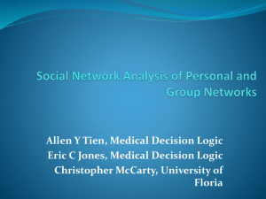 Personal Network Analysis - University of Maryland Institute for