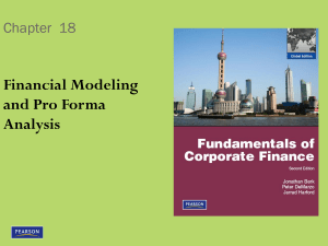 Financial Modeling and Pro Forma Analysis