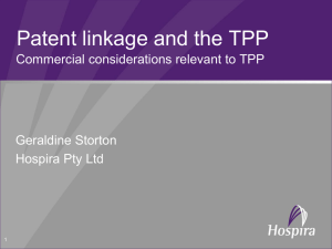 Patent linkage and the TPP
