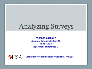 Analyzing Surveys - LISA
