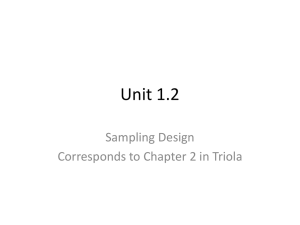 Unit 1.2- Sampling Design v2