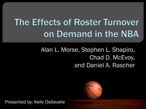 The Effects of Roster Turnover on Demand in the NBA