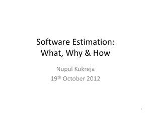 Software Estimation: What, Why & How