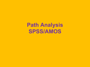 Path Analysis with SPSS/AMOS