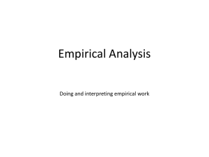 Empirical analysis and significance