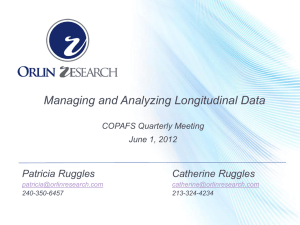 Managing and Analyzing Longitudinal Data