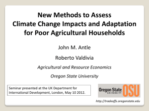 New Methods to Assess Climate Change Impacts and Adaptation for