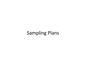 Sampling Plans