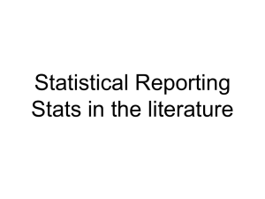 10. Tips for stats in publications