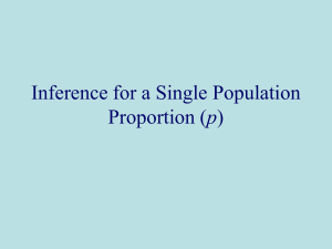 Inference for a Single Population Proportion (p)