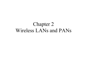 Chapter 2 Wireless LANs and PANs