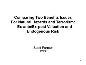 Comparing Two Benefits Issues For Natural Hazards and