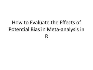 Checking for Bias in R Presentation