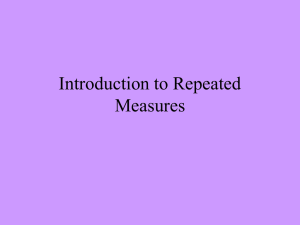 Introduction to Repeated Measures