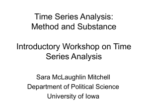 Time Series Analysis: Method and Substance Introductory Workshop