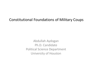 Institutional Foundations of Military Coups d`Etat: Parliamentarism